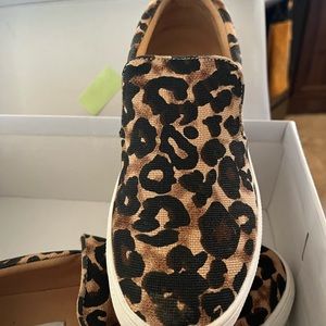 Steve Madden slip ons for women in leopard print